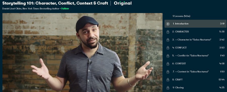 1. Storytelling 101 Character, Conflict, Context & Craft (SkillShare)