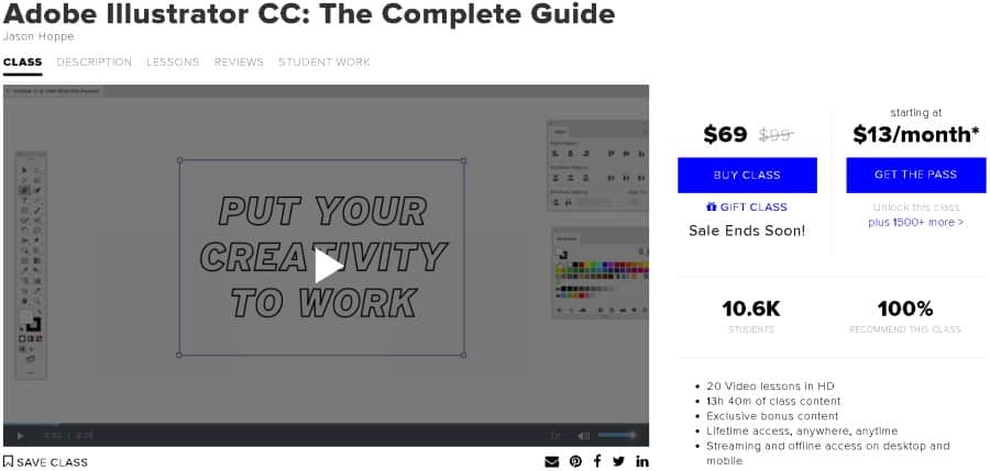 Adobe Illustrator CC The Complete Guide (CreativeLive)